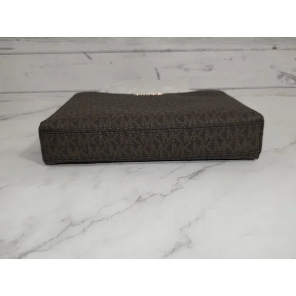 MICHAEL Michael Kors Trisha Medium Logo Crossbody Bag BROWN - Picture 8 of 9